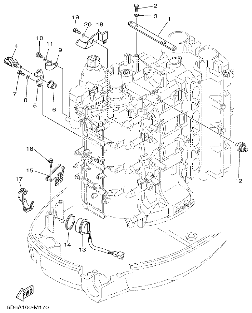 Yamaha 20 ELECTRICAL 4 parts diagram