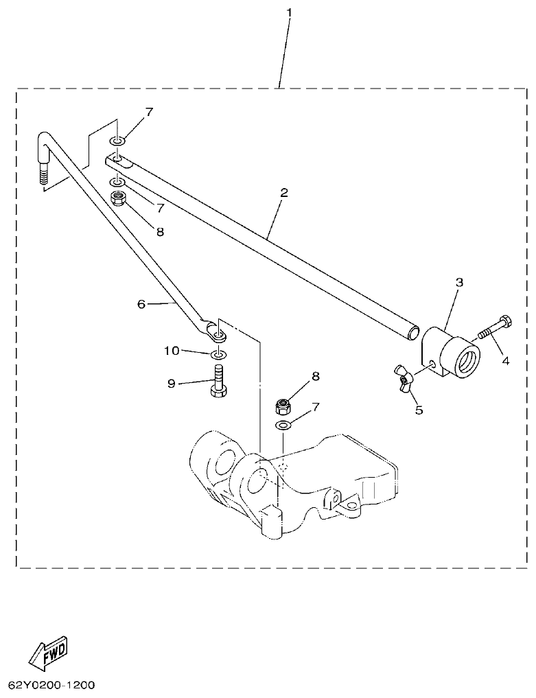 Yamaha FT50C STEERING FRICTION parts diagram