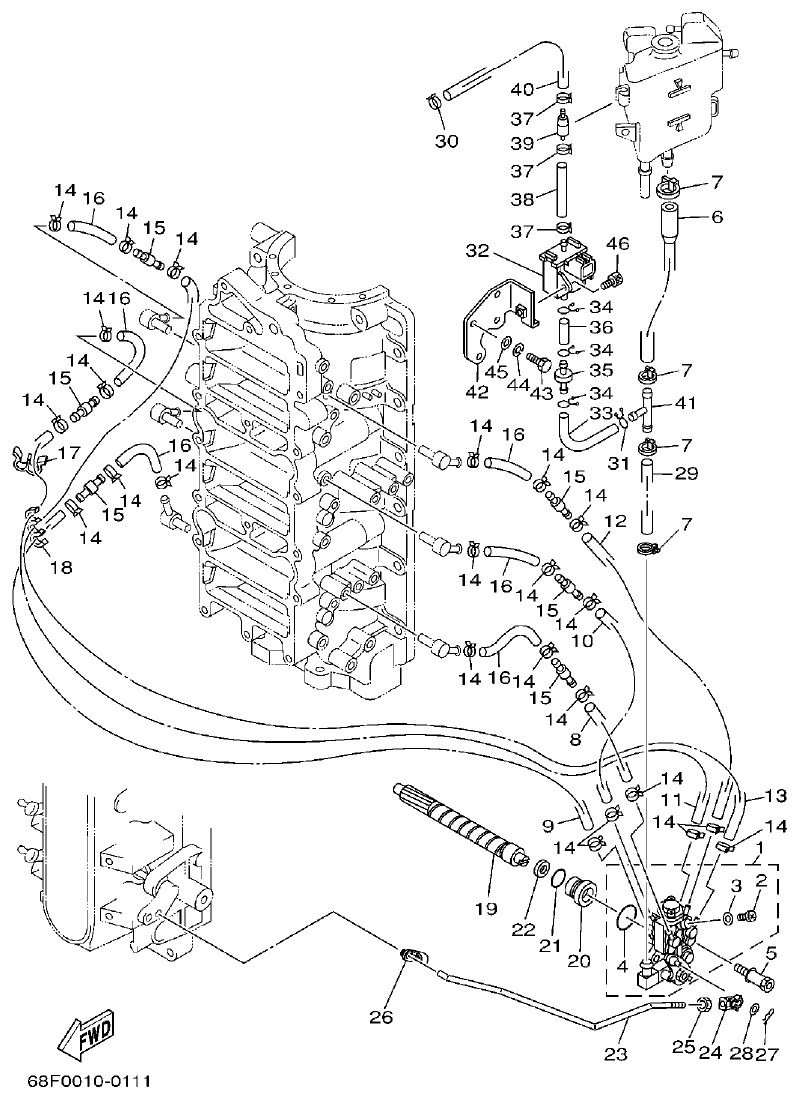 Yamaha LZ200NETO OIL PUMP parts diagram