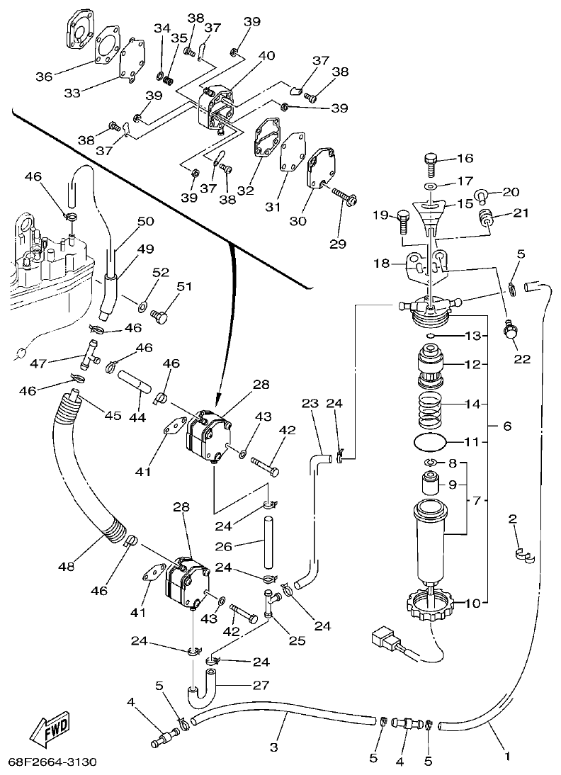 Yamaha LZ200NETO FUEL 1 parts diagram