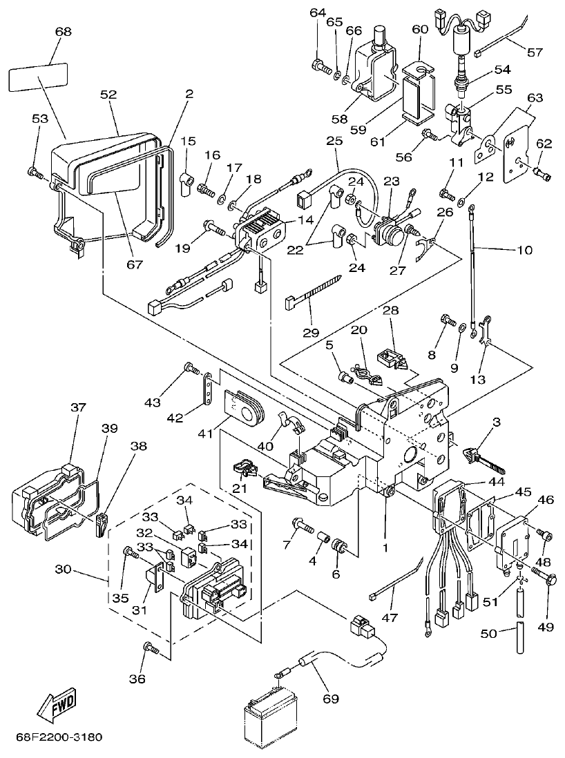 Yamaha LZ200NETO ELECTRICAL 3 parts diagram