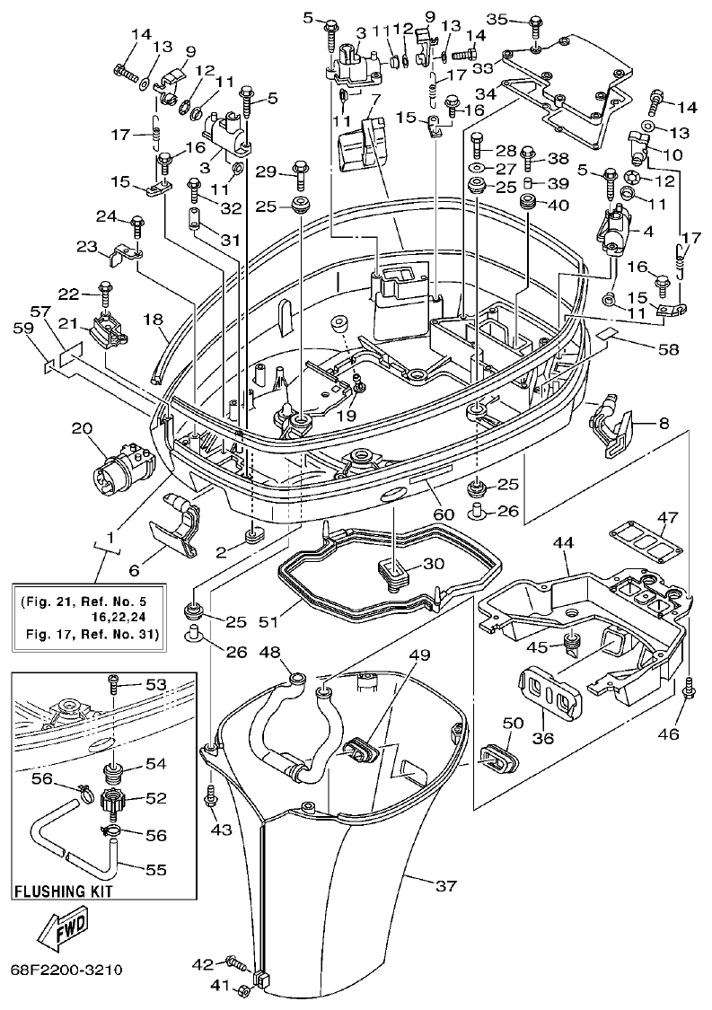 Yamaha LZ200NETO BOTTOM COWLING parts diagram