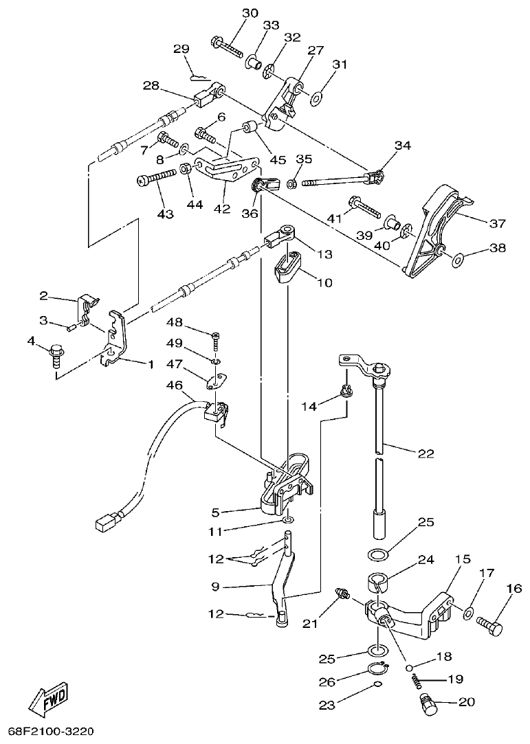 Yamaha LZ200NETO CONTROL parts diagram