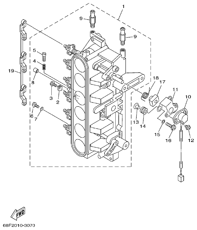 Yamaha LZ200NETO VAPOR SEPARATOR 2 parts diagram