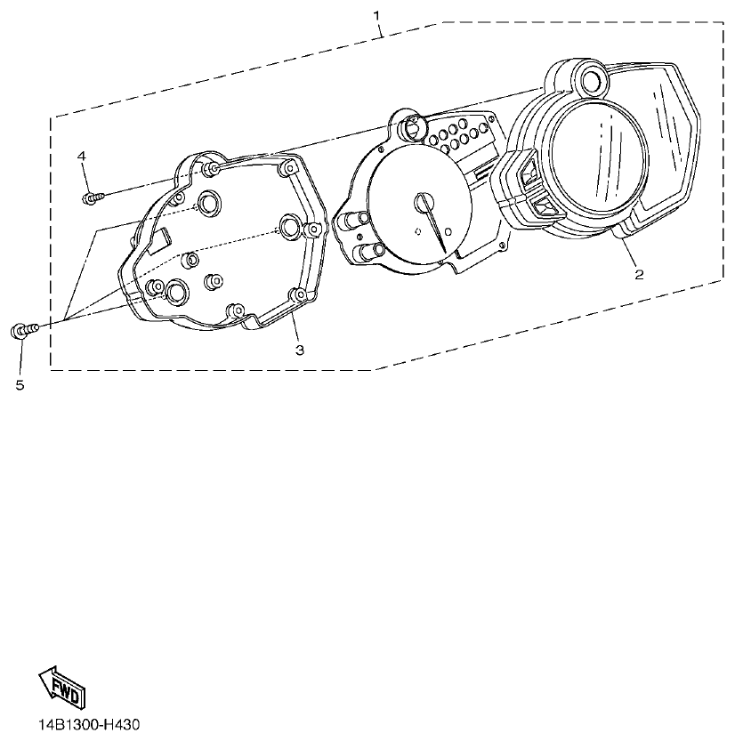 Yamaha R1 METER parts diagram