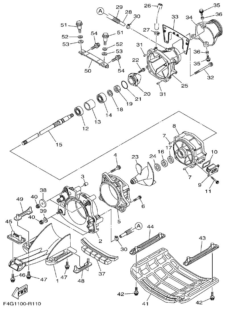 Yamaha VX1050 JET UNIT 1 parts diagram