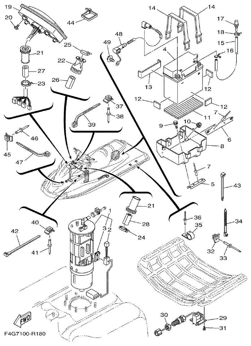 Yamaha VX1050 ELECTRICAL 3 parts diagram