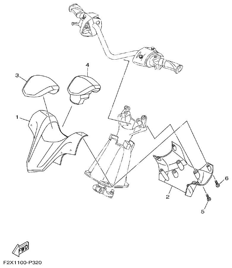 Yamaha VX1050 STEERING 3 parts diagram