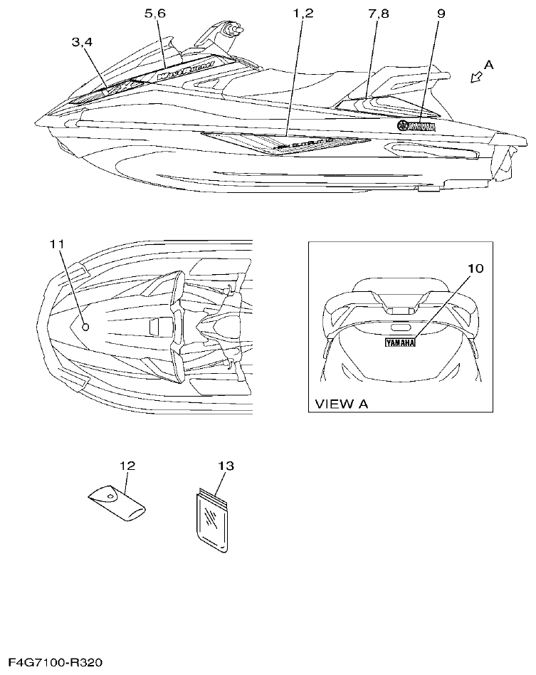 Yamaha VX1050 GRAPHICS parts diagram