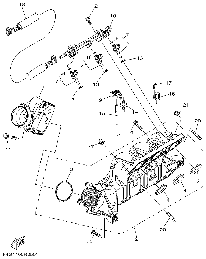 Yamaha VX1050 INTAKE parts diagram