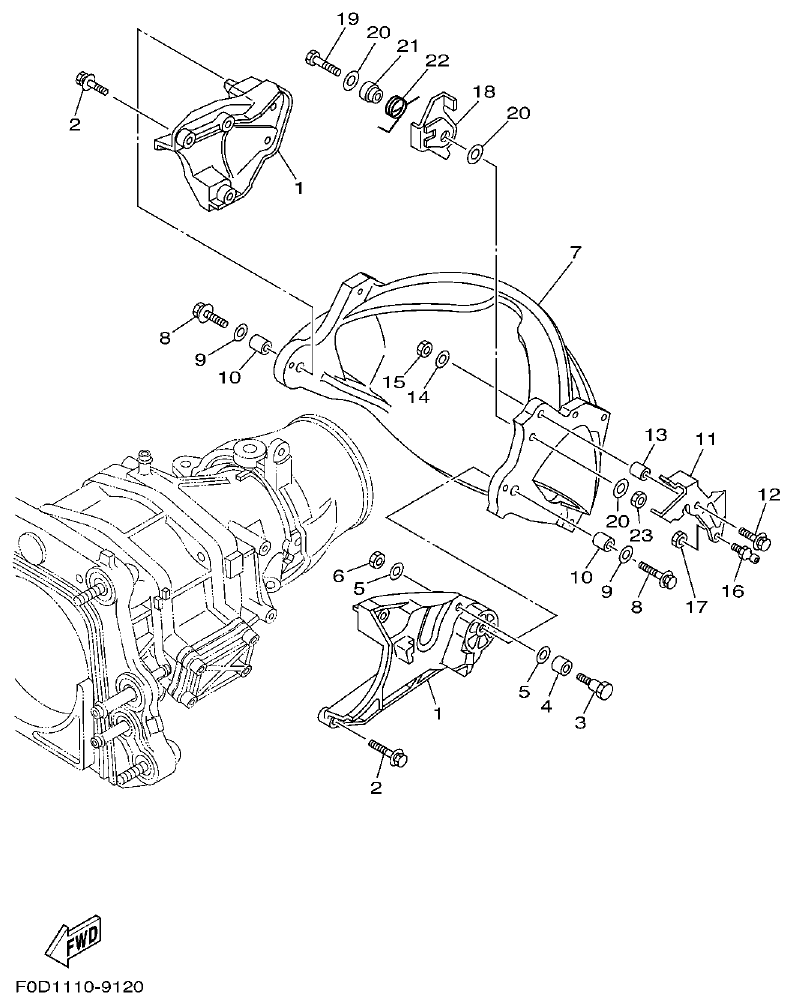 Yamaha XA800A-A JET UNIT 3 parts diagram