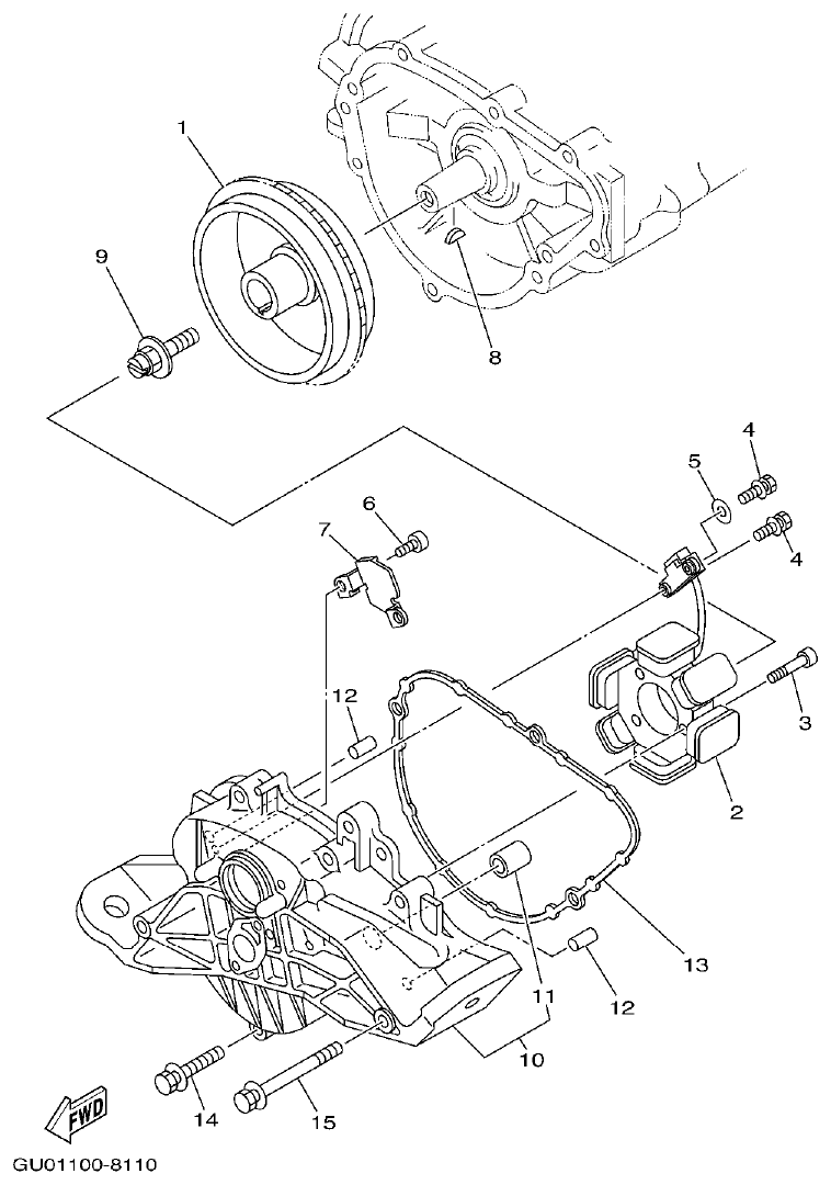 Yamaha XA800A-A GENERATOR parts diagram
