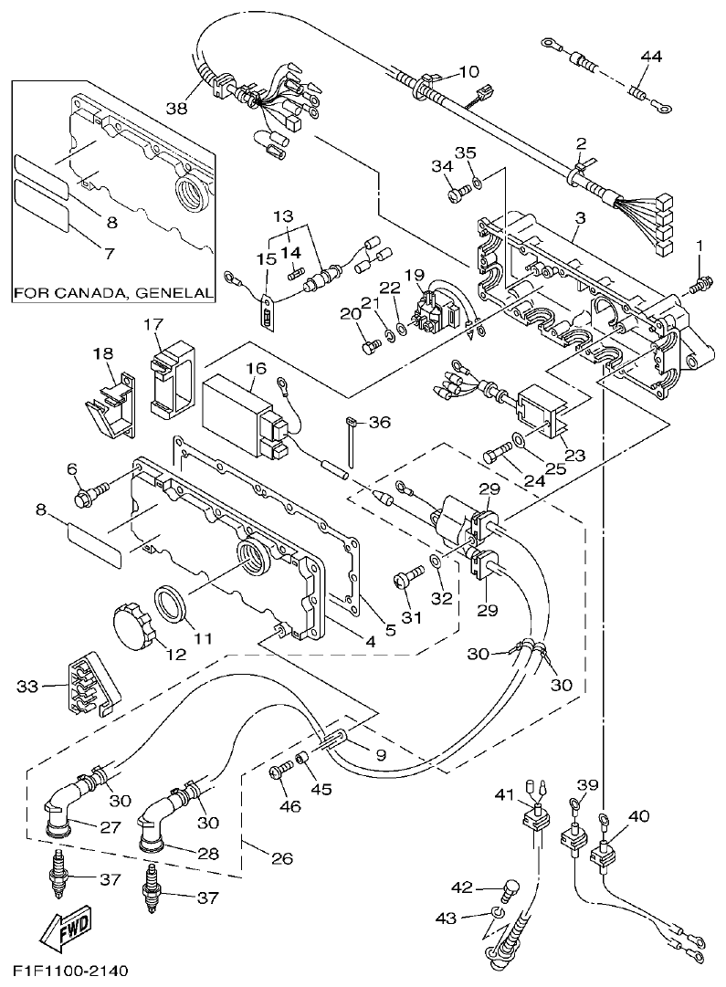 Yamaha XA800A-A ELECTRICAL 1 parts diagram