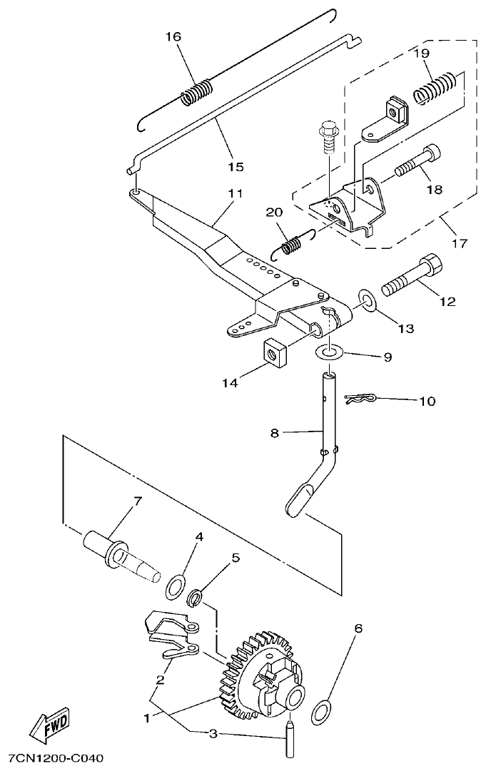 Yamaha YP30G-Q9CC GOVERNOR parts diagram