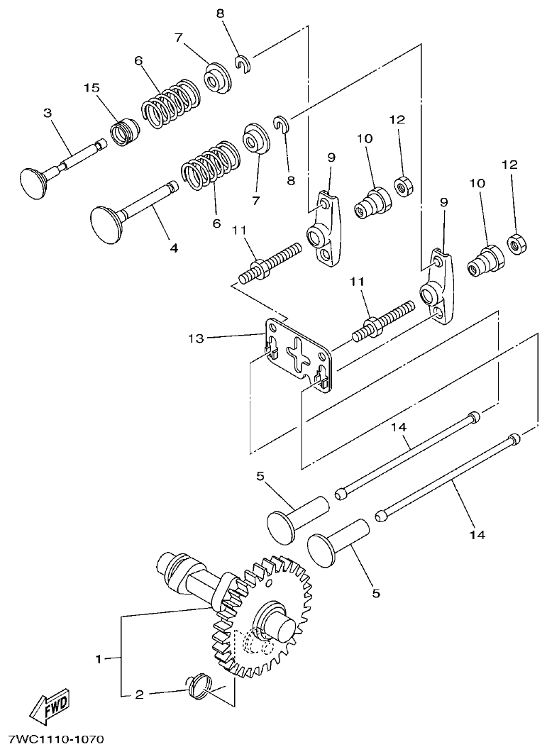 Yamaha YP30G-Q9CC CAMSHAFT & VALVE parts diagram
