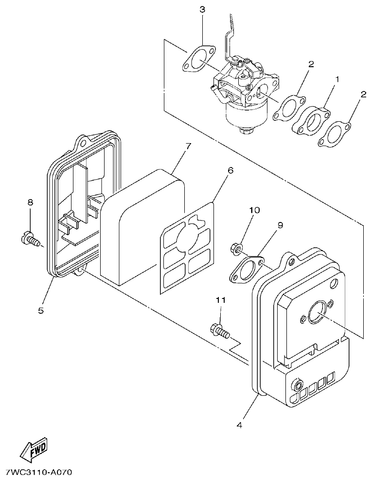 Yamaha YP30G-Q9CC INTAKE parts diagram