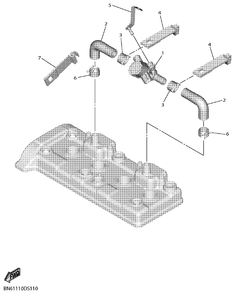 Yamaha YZF600 AIR INDUCTION SYSTEM parts diagram