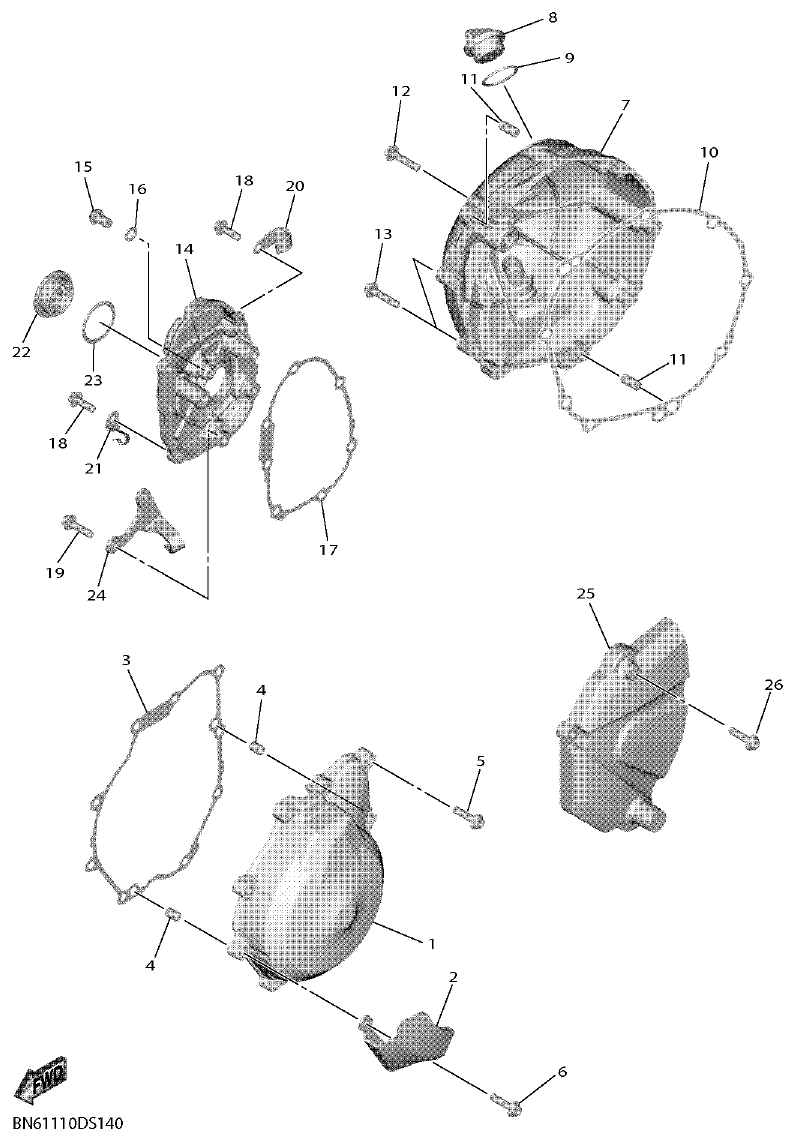 FIG. 14 — CRANKCASE COVER 1