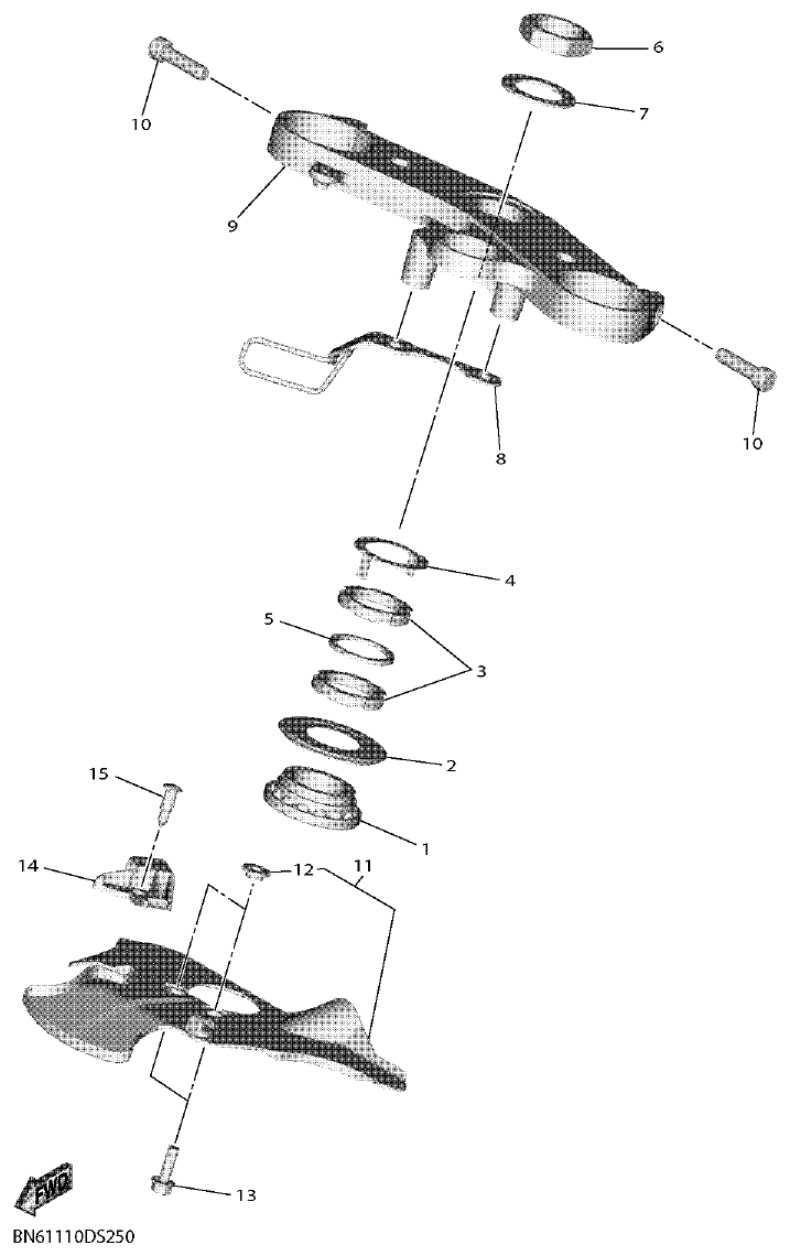 Yamaha YZF600 STEERING parts diagram