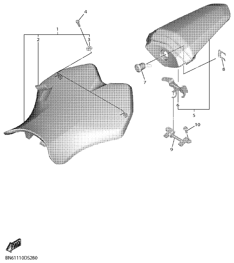Yamaha YZF600 SEAT parts diagram