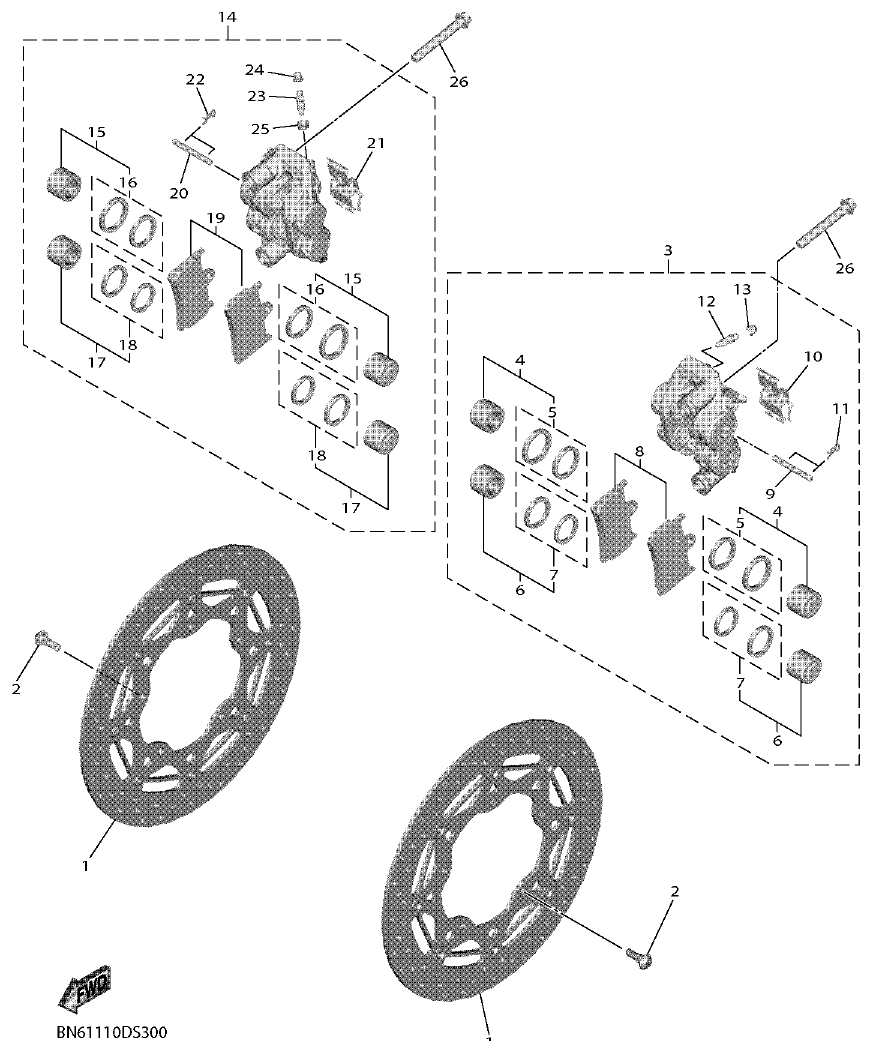 FIG. 30 — FRONT BRAKE CALIPER