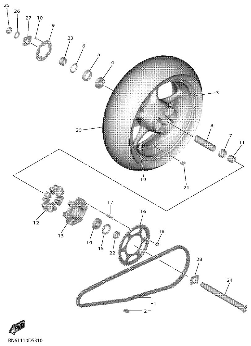 FIG. 31 — REAR WHEEL