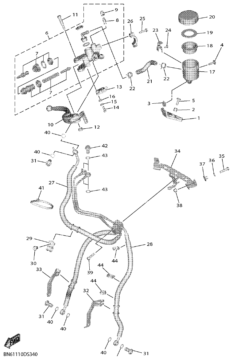 FIG. 34 — FRONT MASTER CYLINDER