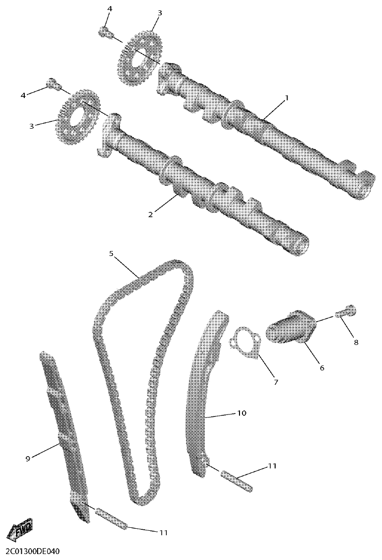 FIG. 4 — CAMSHAFT & CHAIN