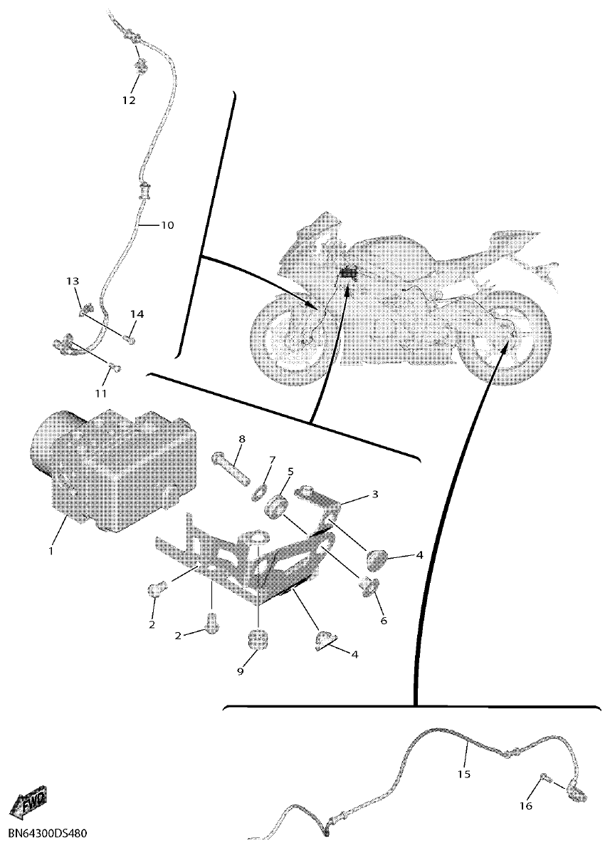 Yamaha YZF600 ELECTRICAL 3 parts diagram
