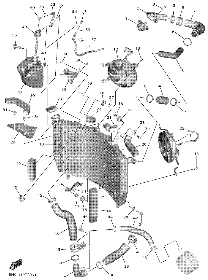 FIG. 6 — RADIATOR & HOSE