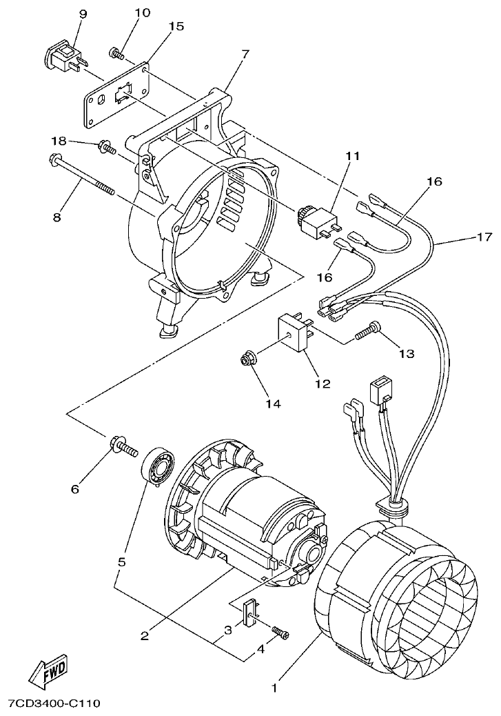 Yamaha ET6 GENERATOR 2 parts diagram