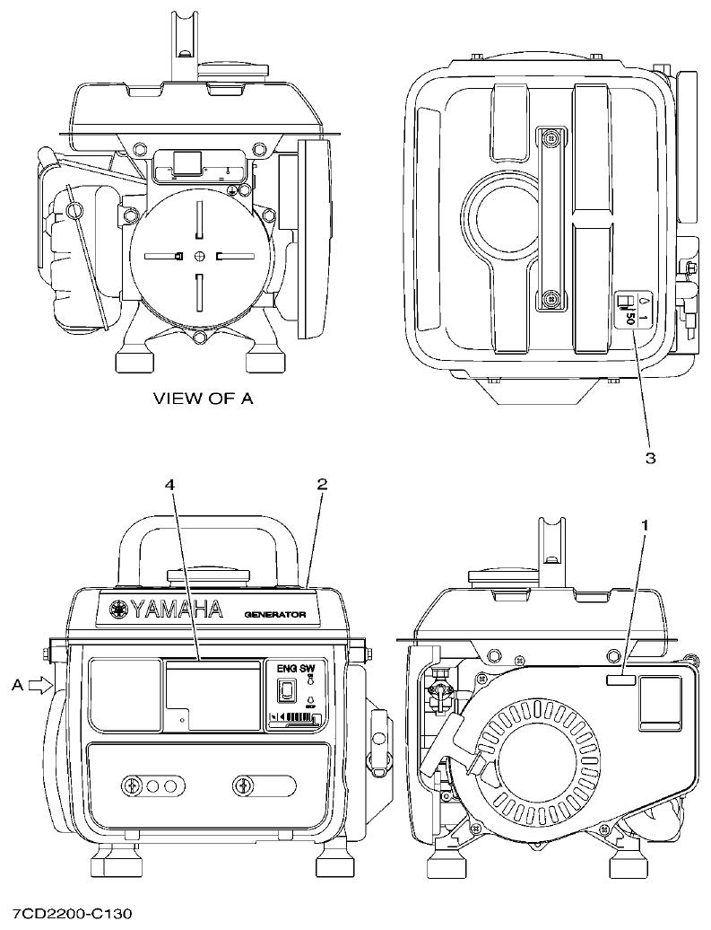 Yamaha ET6 EMBLEM & LABEL parts diagram