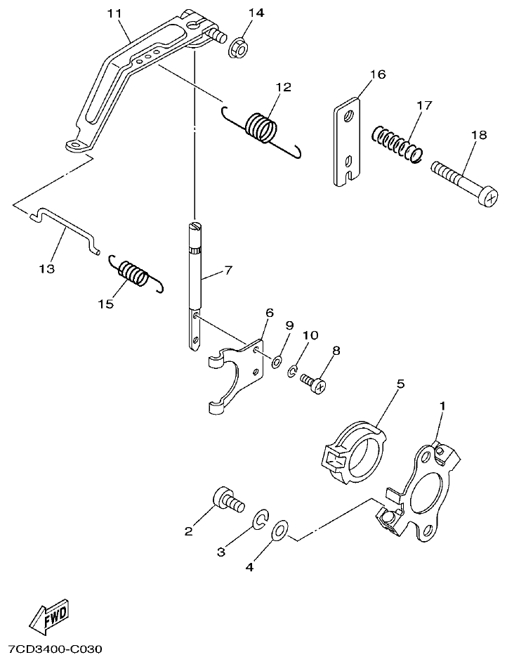 Yamaha ET6 GOVERNOR parts diagram