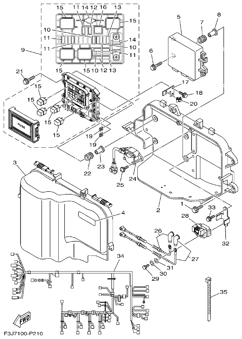 Yamaha F3J8 ELECTRICAL 1 parts diagram