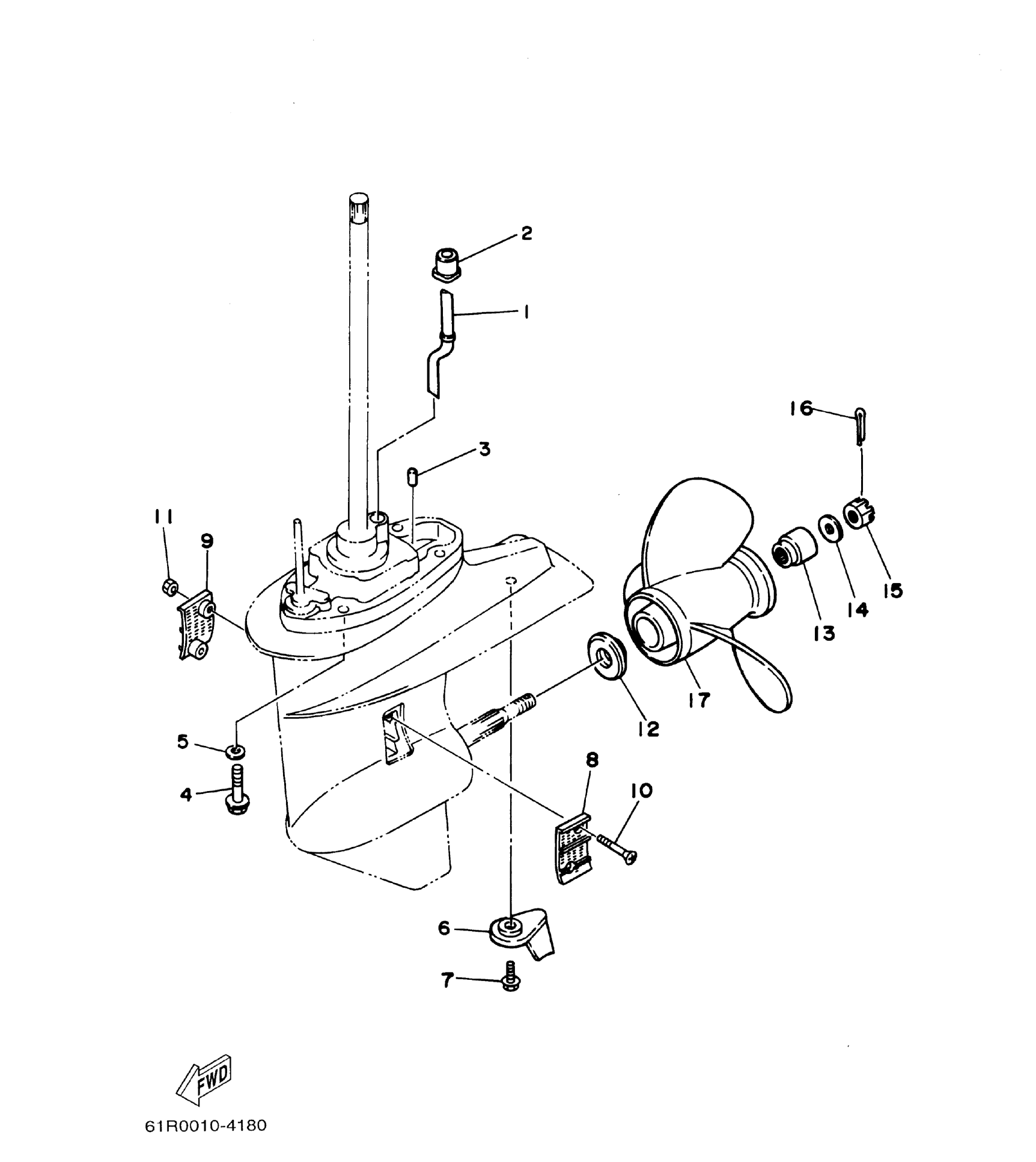 Yamaha E25B / E30H 2002 outboard parts & diagrams – section 21 LOWER CASING. DRIVE 2 parts diagram