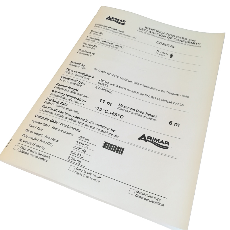 Arimar 500571 - ARIMAR Digital Inspection Certificate For Military Use