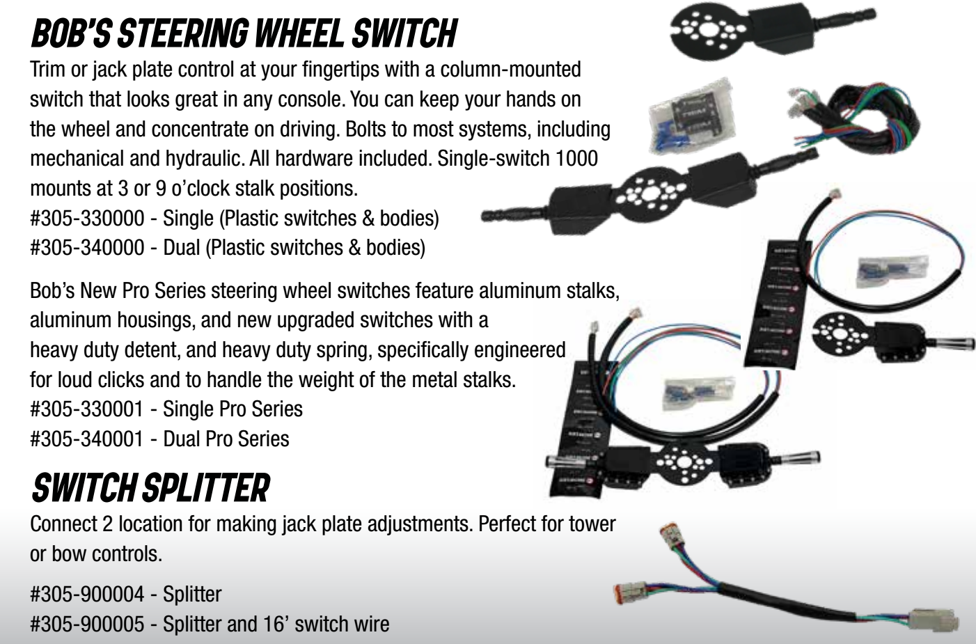 Bobsmachine 305-330000 - BMS TURN SIGNAL STYLE SINGLE SWITCH