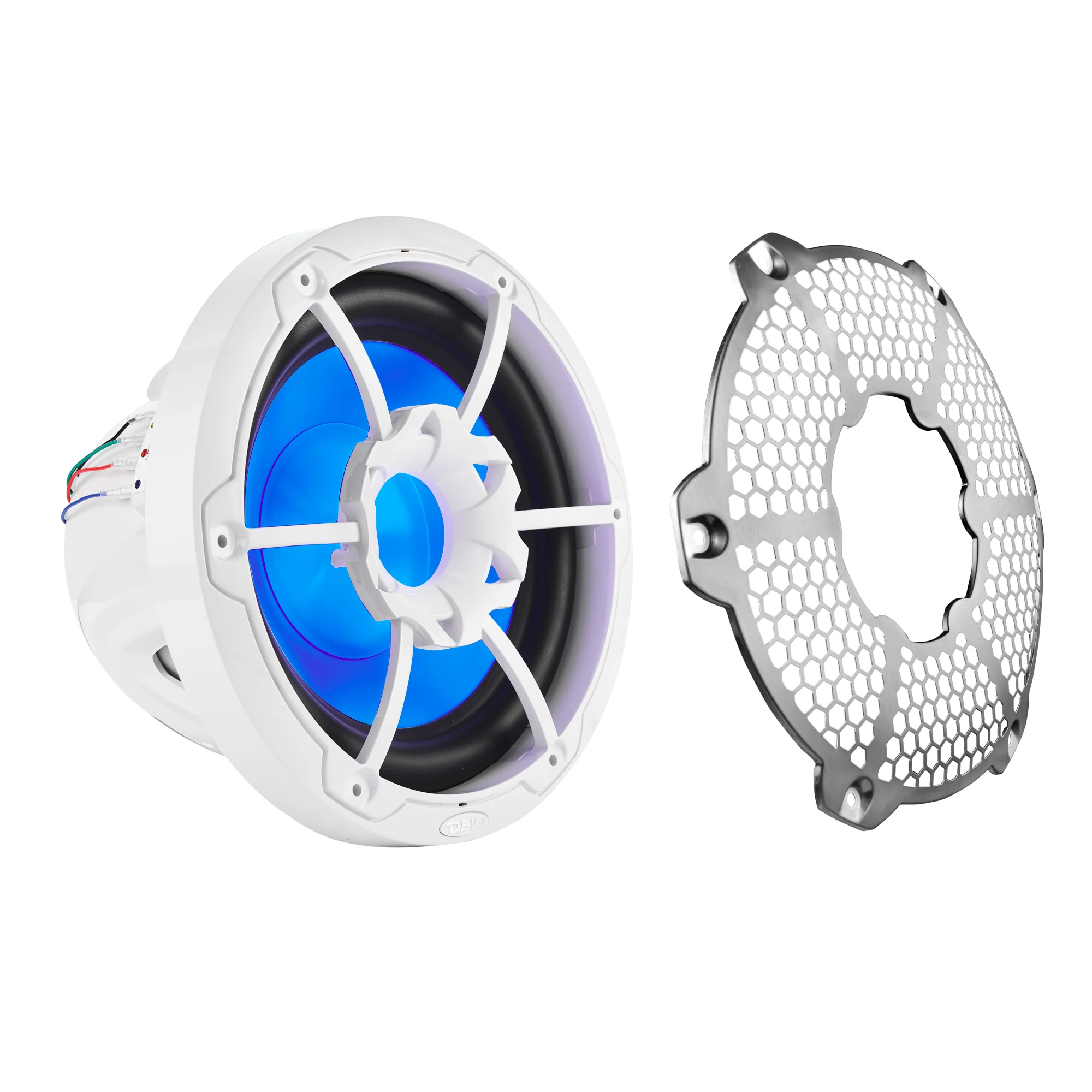 nxl-10sub /WH NXL 10" Marine Subwoofer With LED RGB Navigation Lights 300 Watts Rms SVC 4-Ohm -White thumbnail 2