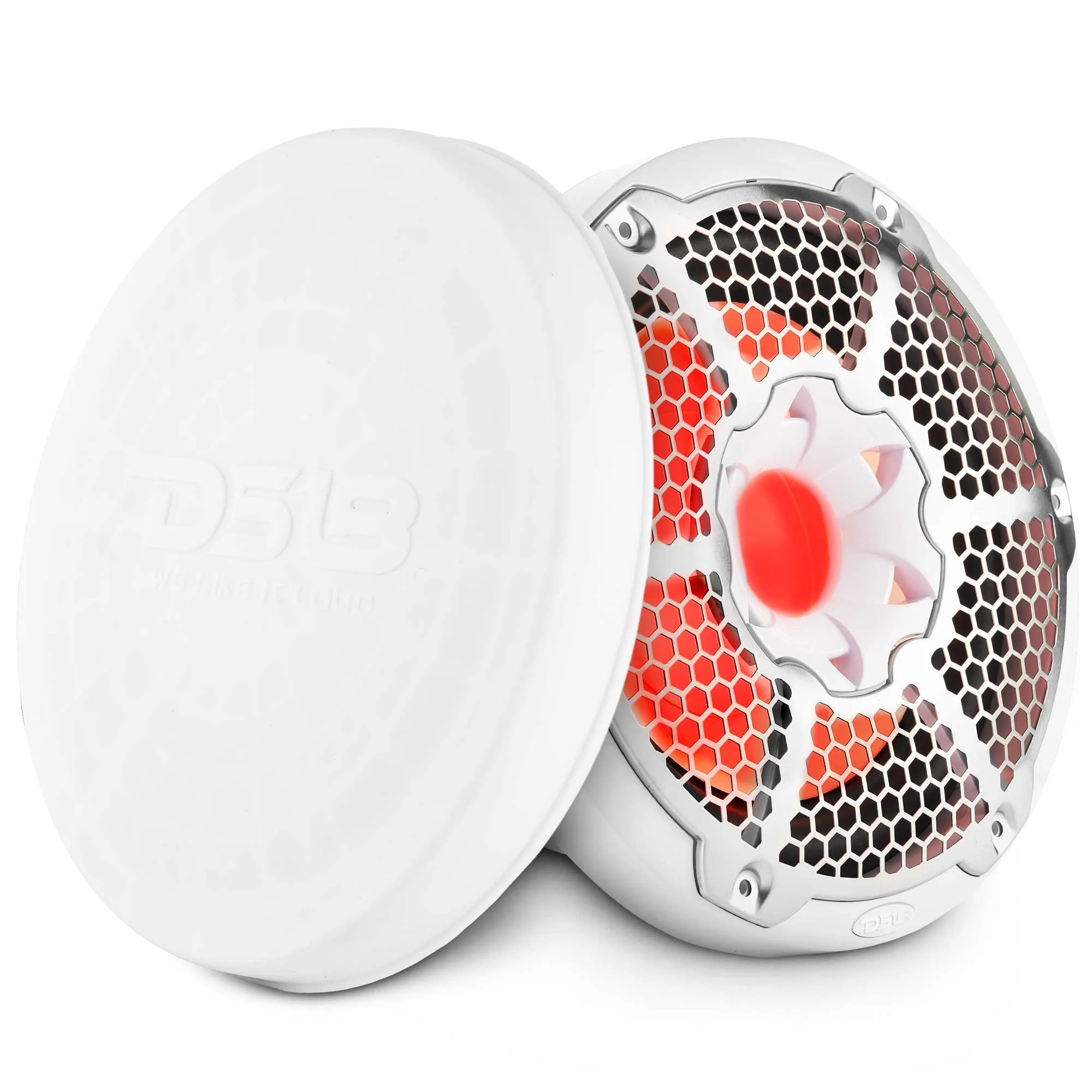 nxl-10sub /WH NXL 10" Marine Subwoofer With LED RGB Navigation Lights 300 Watts Rms SVC 4-Ohm -White