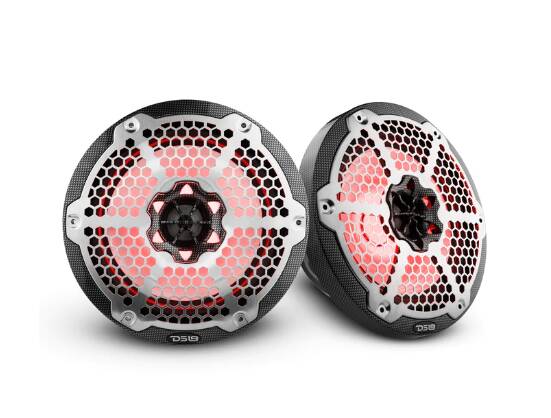 DS18 nxl-8m/wh - NXL 8" 2-Way Coaxial Marine Speaker With LED RGB Navigation Lights 125 Watts Rms 4-Ohm -White