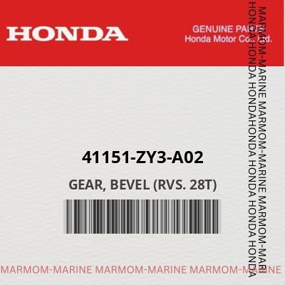 41151-zy3-a02 GEAR, BEVEL (RVS. 28T)