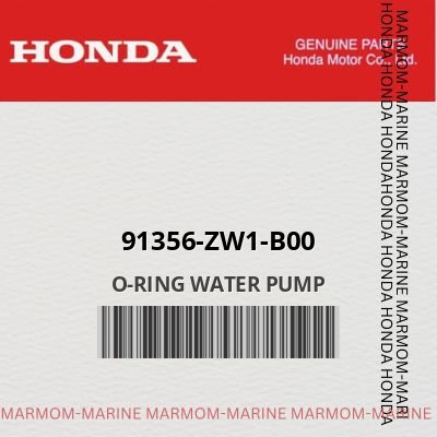 91356-zw1-b00 O-RING WATER PUMP