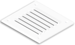 01685 Ventilation Shaft Ventilator, 127x115mm, White