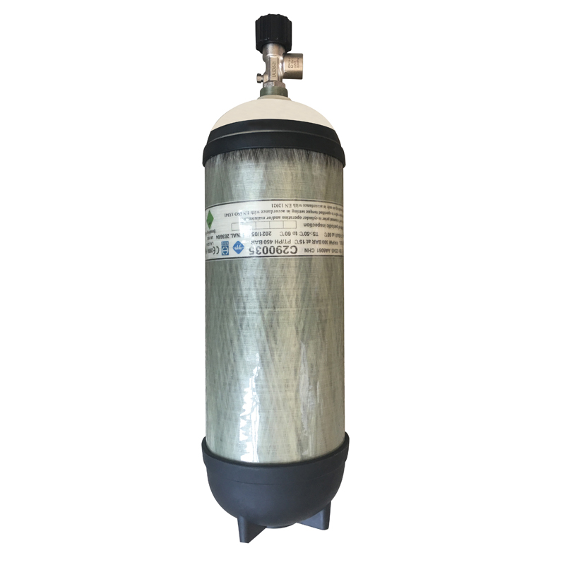 02303 Spare compressed air cylinder ,9lt+ Valve 300bar assembled, with air