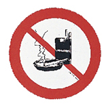 10160 PVC Sticker ''No smoking'', Diam. 135mm