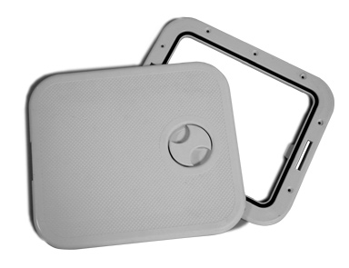 11106 INDUSTRIAL Access Hatch w/Detach.Cover316x360mm,Grey