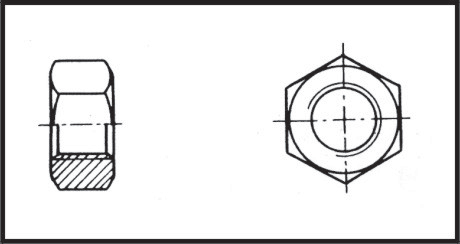 11364 Hexagon nut Ø 8 mm Inox 316 DIN 934 / ISO 4032