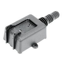 13942 Plastic Bilge Strainer, Ø18/20/24 Hose, Rect. Black