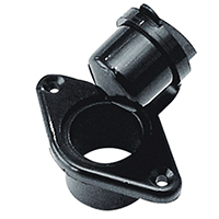16687 Buoyancy Tank Drain Socket w/Plug, Int. Ø18mm, Black