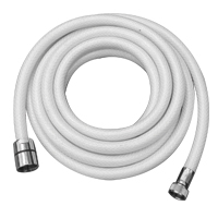 196086 Shower Hose Braid, 5m, 1/2''-3/8'' threads, Ø13mm, White